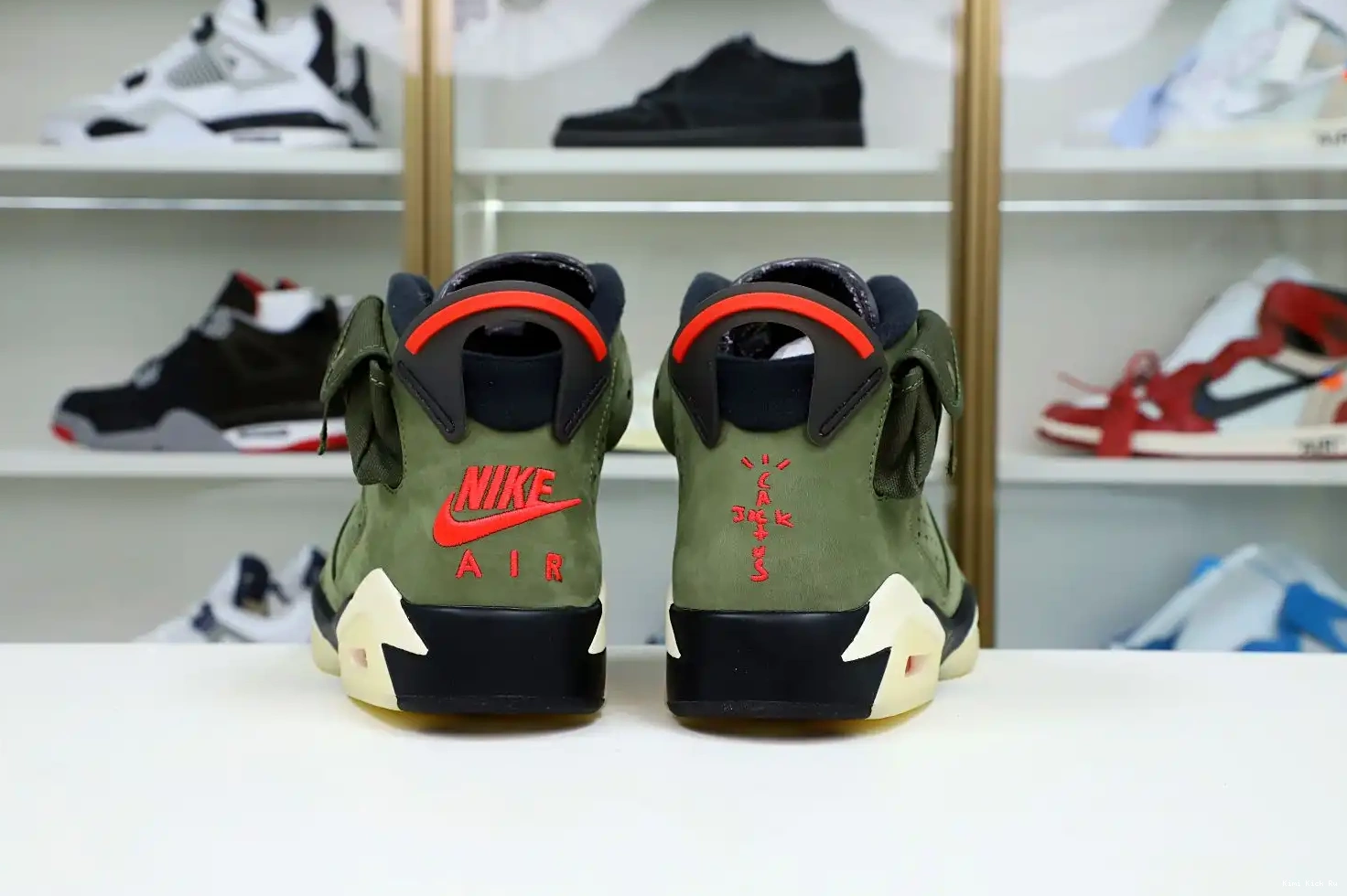 X 6 RETRO TRAVIS 'OLIVE' Kimikick SCOTT JORDAN AIR 0617